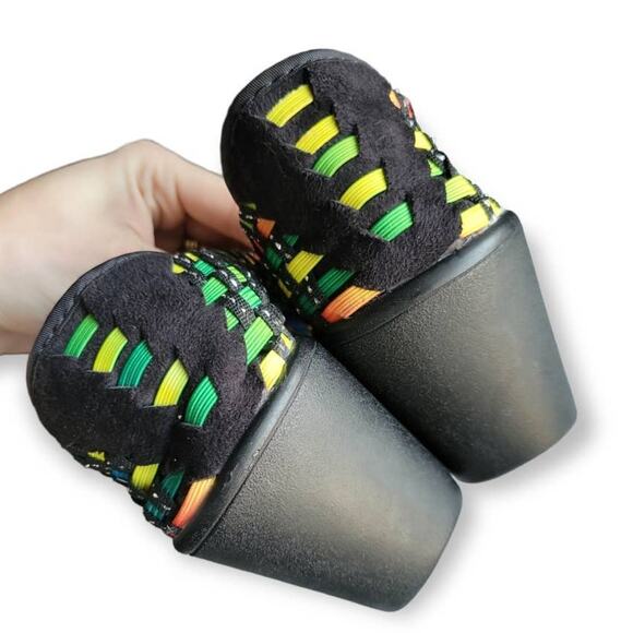 Steve Madden Brice Mary Jane Women’s 10 Multicolor Woven Platform Wedge Comfort - Picture 4 of 7